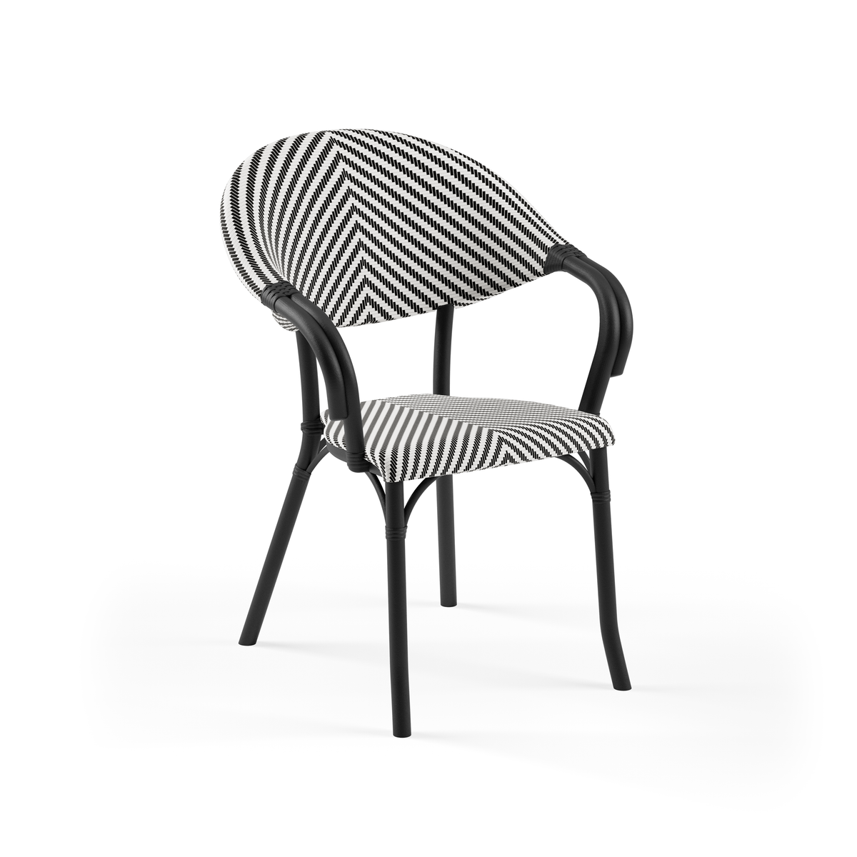 FLASH-N CHAIR ANTHRACITE, BLACK/WHITE PATTERN