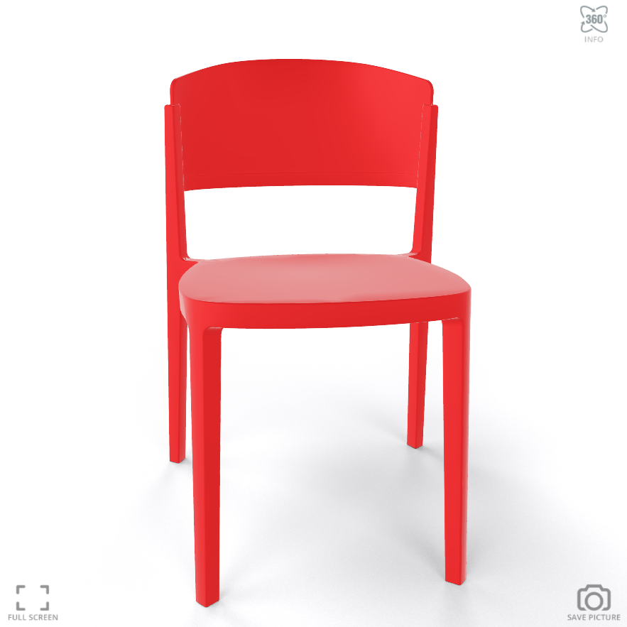 ABUELA 4-LEGGED CHAIR RED OUTDOOR
