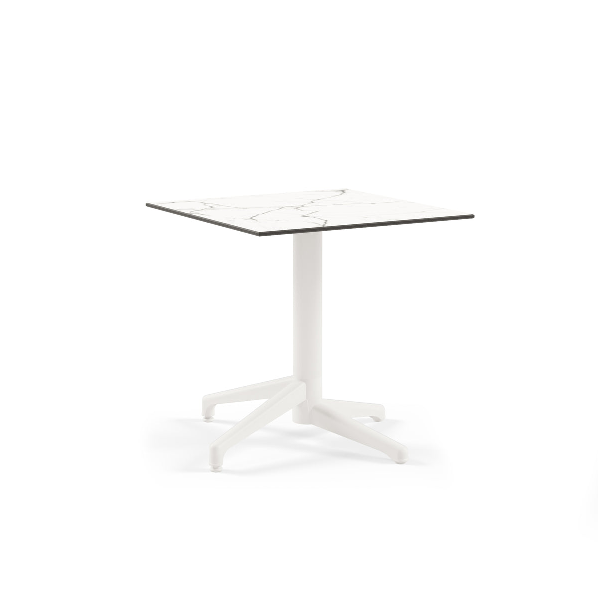 MOON C SQUARE TABLE 77X77CM WHITE MARBLE