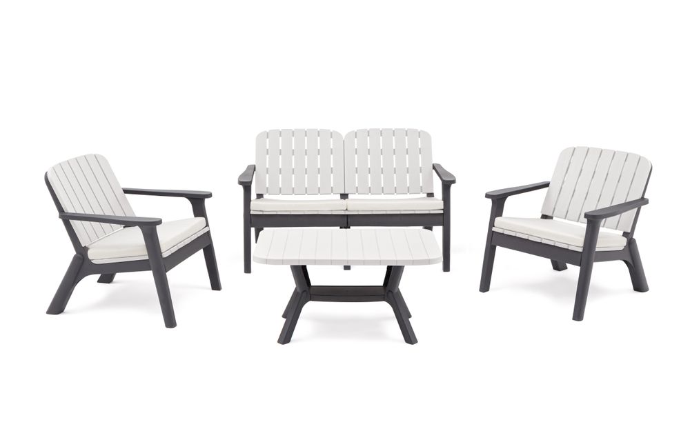 SILVA LOUNGE SET ATHRACITE - COOL GRAY WITH ANTHRACITE CUSHION